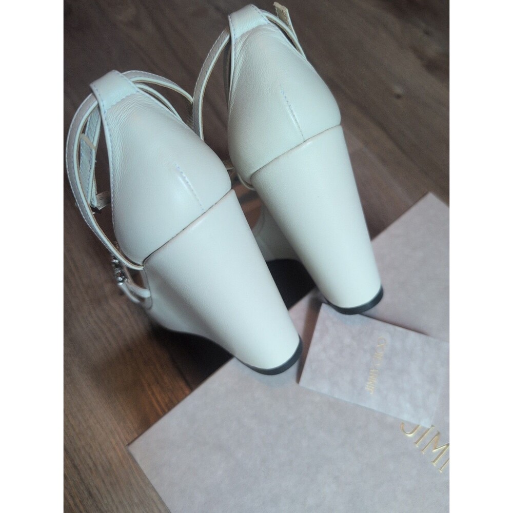 Jimmy Choo Bing Wedge 120 Heels Womens EU 40 Off White Latte - Picture 11 of 15